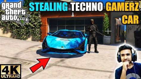 Gta 5 Stealing Techno Gamerz Lamborghini Car By Michael Dada Techno