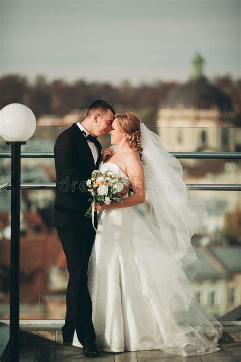 184 Stylish Beautiful Wedding Couple Kissing Hugging Background