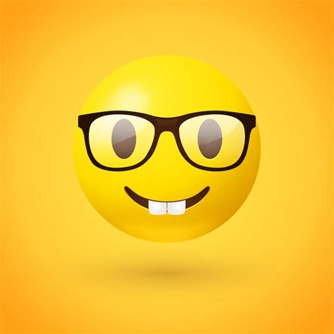 Premium Vector Nerd Face Emoji