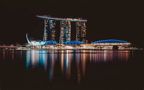 Télécharger Fonds Décran Singapour La Nuit 4k Panorama Des Paysages