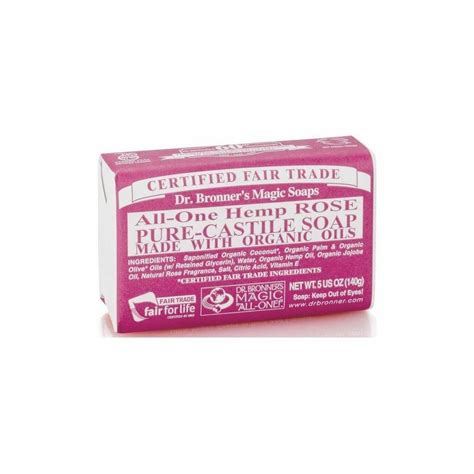 No synthetic preservatives, no detergents or foaming agents —none! Dr. Bronner's Organic Castile Soap Bar - Rose (140g) | eBay