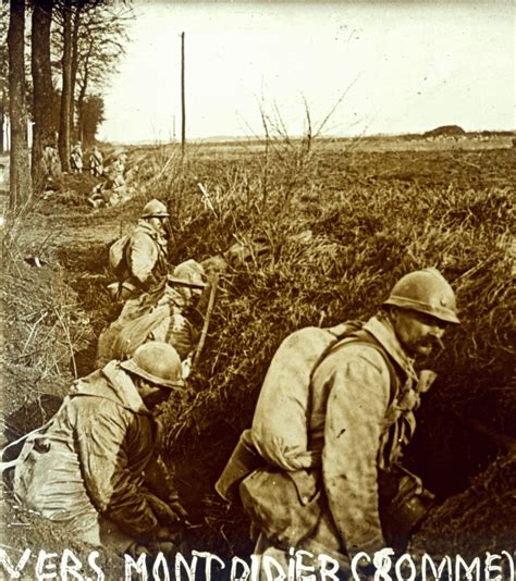 French Soldiers Preparing For An Assault Near Montdidier On The Somme Front During World War 1