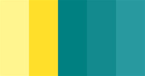Yellow With Teal Color Scheme Teal