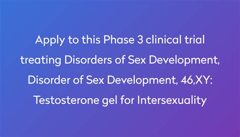 Testosterone Gel For Intersexuality Clinical Trial Power