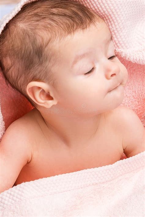 Baby Under Towel Stock Image Image Of Healthy Bathing 50242321