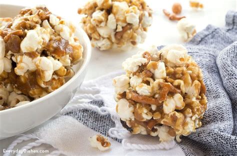 Easy Salted Caramel Popcorn Balls Recipe For Halloween