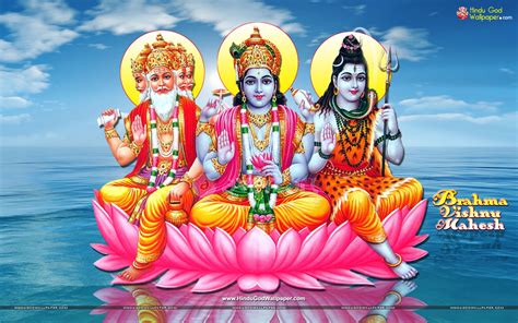 Brahma Vishnu Mahesh Hindu God Adorable Wallpapers God