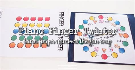 Piano Finger Number Twister Colourful Keys