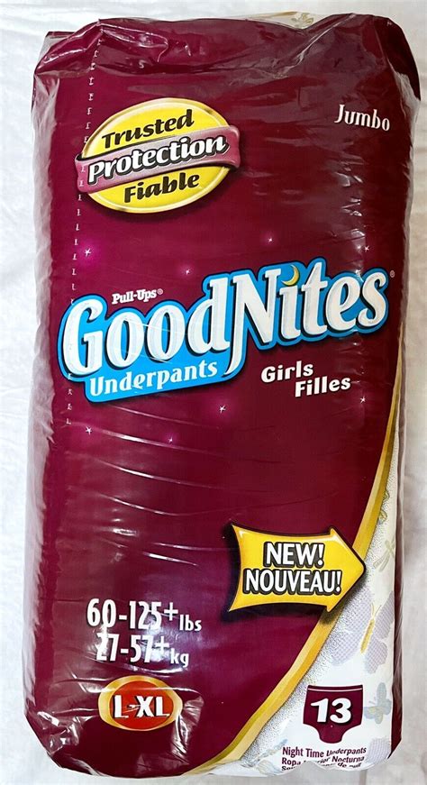Vintage GoodNites Youth Girls Pull Ups UnderPants XL Teen Diapers EBay