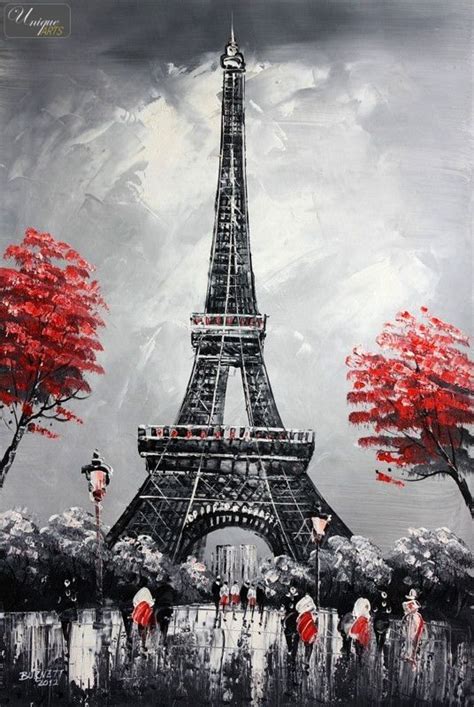Resultado De Imagen De Oil Paintings Of The Eiffel Tower Black And