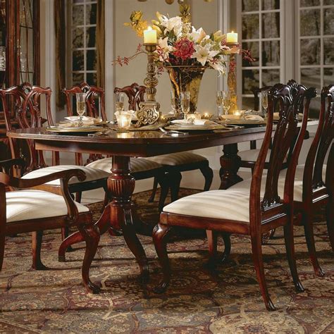 Cherry Grove Double Pedestal Dining Table Dining Table Double