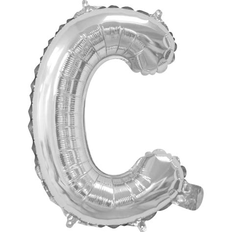 Silver Letter C Balloon 35cm Letter Balloons Who Wants 2 Party