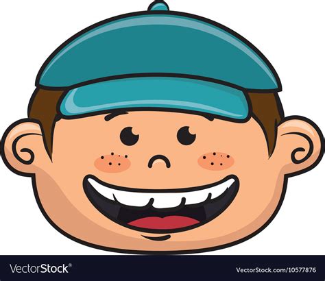 Boy Smiling Cartoon Royalty Free Vector Image Vectorstock