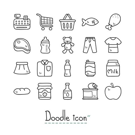 Grocery Doodle Vector Art Icons And Graphics For Free Download