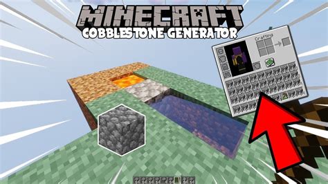 How To Make A Cobblestone Generator In Minecraft Youtube