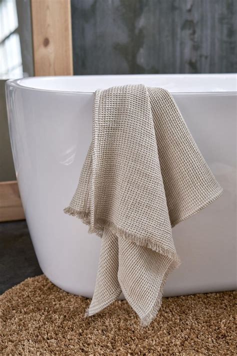 Linen Towel Bath Towels Waffle Linen Towel Natural Bath Etsy