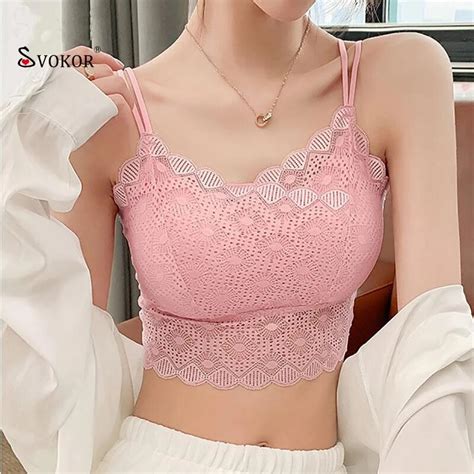 Svokor Crop Top Women Sexy Lace Backless Lingerie Short Top Female All Match Camis Underwear Top