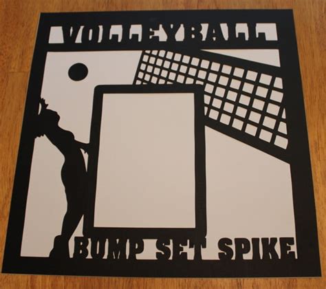 Volleyball Scrapbook Overlay By Myscrapbookdesigns On Etsy