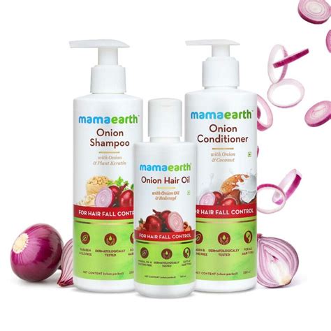 Mamaearth Anti Hair Fall Spa Range With Onion Hair Oil Onion Shampoo