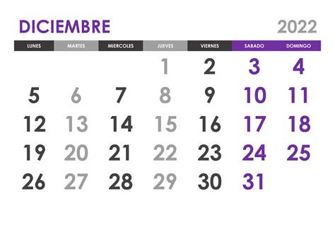 Calendario Diciembre 2022 Calendarios Su