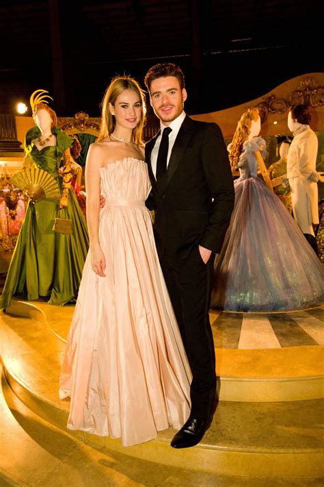 Lily James And Richard Madden At The Cinderella Exibithion At The 65th Berlinale On February