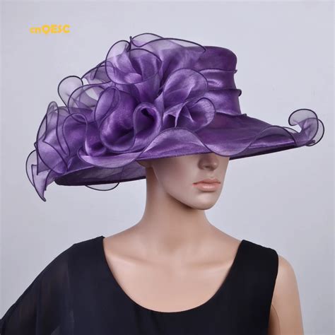 Lavender Purple Plum Kentucky Derby Hat Organza Hat Wedding Hat Formal
