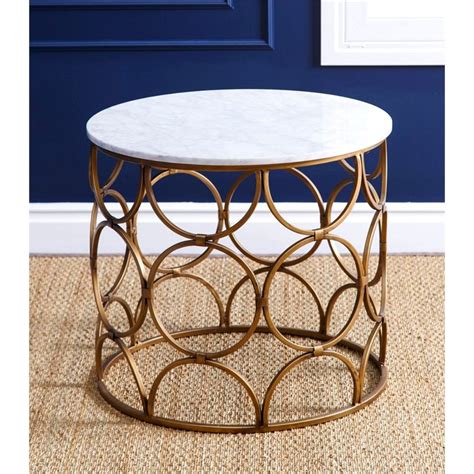 New tray table gold legs & black tray coffee table with removable tray top. Abbyson Harrison Round Faux Marble End Table in Gold - MD ...