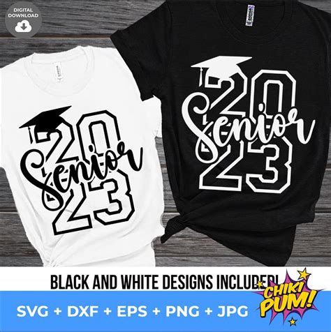 Art And Collectibles Svg Png Class Of 2023 Senior Bundle Senior Shirts