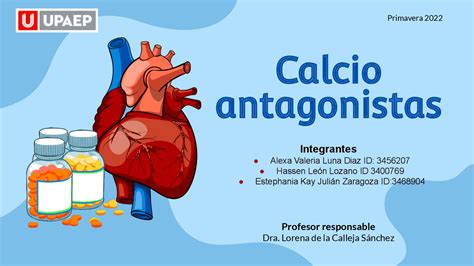 Calcioantagonistas Presentacion Diapositivas De Farmacología Docsity