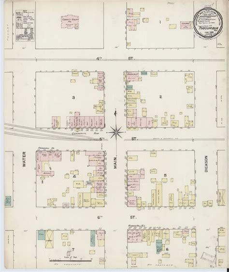 Sanborn Fire Insurance Map From Tuscumbia Colbert County Alabama