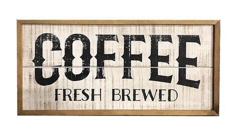 Parisloft Wood Coffee Signs Rustic Farmhouse Decorative Coffee Sign