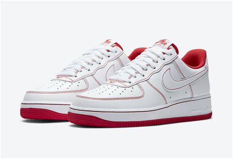 Nike Air Force 1 Low White University Red Cv1724 100 Release Date Sbd