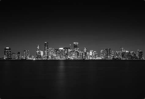 Free Images Miami Beach Skyline Buildings Night Long Exposure
