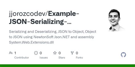 Github Jjorozcodev Example Json Serializing Deserializing Serializing And Deserializing Json