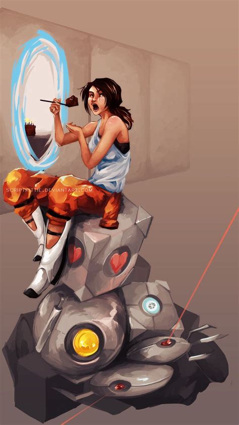 Portal Glados Chelle Video Game Artwork Fan Art Portal Clever
