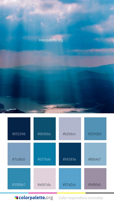 Sky Blue Calm Color Palette Colors Inspiration Graphics Design