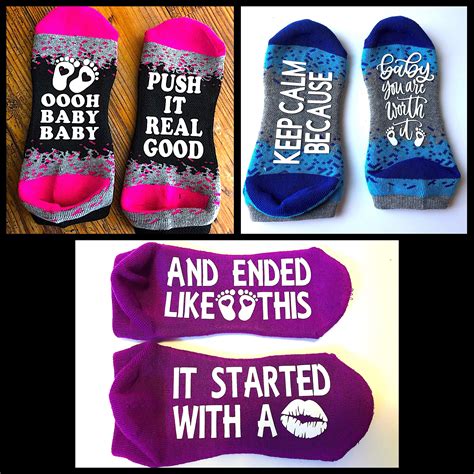 Socks With Sayings Funny Socks Labor And Delivery Socks Etsy Funny