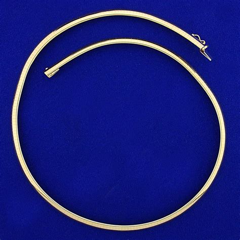 Lot 20 Inch Omega Necklace In 14k Yellow Gold