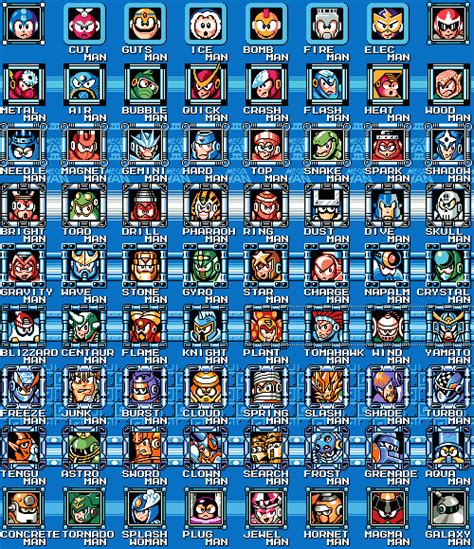 Sprite Stitch Board View Topic Megaman Bit Bosses Mega Man Mega Man Art Classic Video