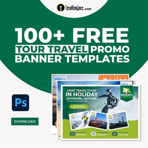 100 Free Tour Travel Promotion Social Media Post Banner Psd Templates