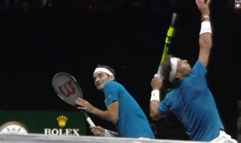 Rafael Nadal Inches From Hitting Roger Federer Round The Head With