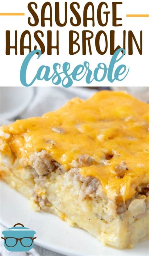 Sausage Hash Brown Breakfast Casserole The Country Cook