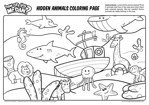 Hidden Animals Coloring Page Printables Kids How Are
