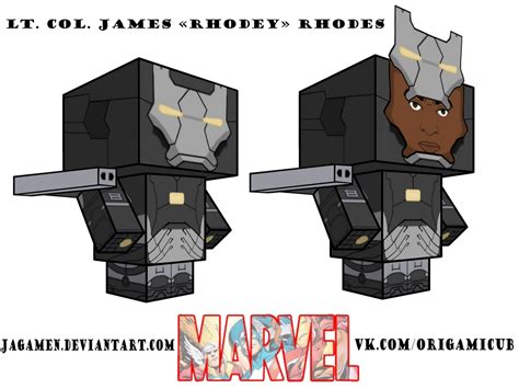 Lt Col James Rhodes Cubeecraft Iron Man By Jagamen On Deviantart