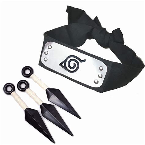 Amazon Com Queen Naruto Leaf Village Ninja Shinobi Headband Pcs Ninja Props Kunai Plastic