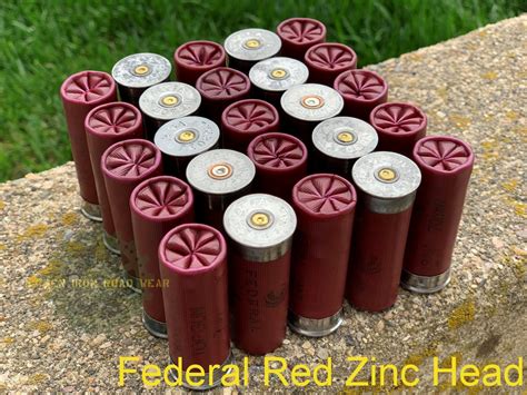 Dummy 12 Gauge Shotgun Shell Federal Red Zinc Head Green Iron Road