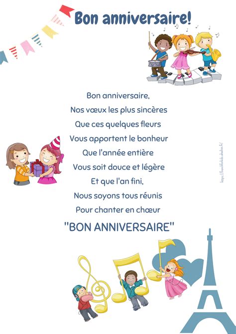 Bon Anniversaire French For Kids