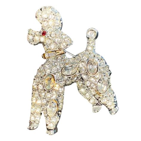 Other Poodle Brooch Silver Pin Ruby Eye Bell 2 X 15 Grailed