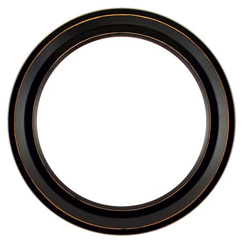 Newport Round Picture Frame Rubbed Black Victorian Frames