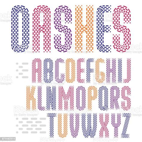 Vector Funky Condensed Capital English Alphabet Letters Collection